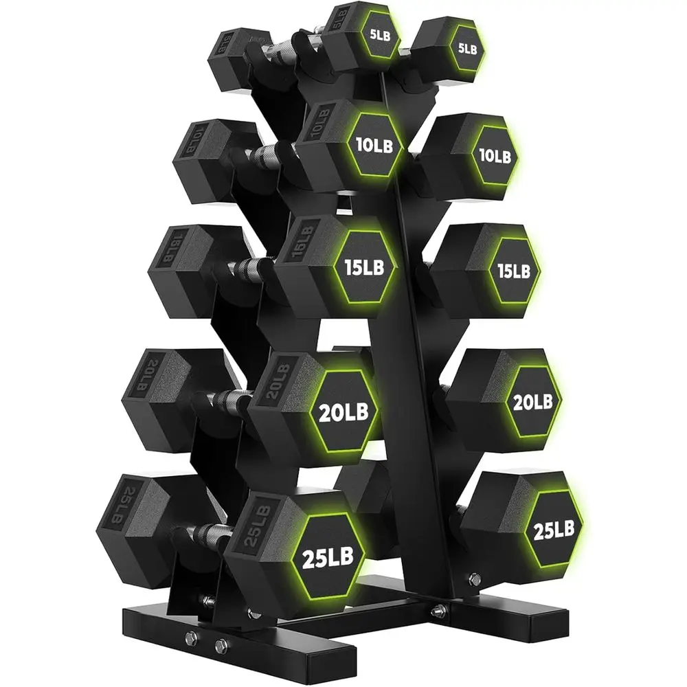 Home Gym Designs - Dumbbell Hexagonal dengan Rak A-E, Pilihan