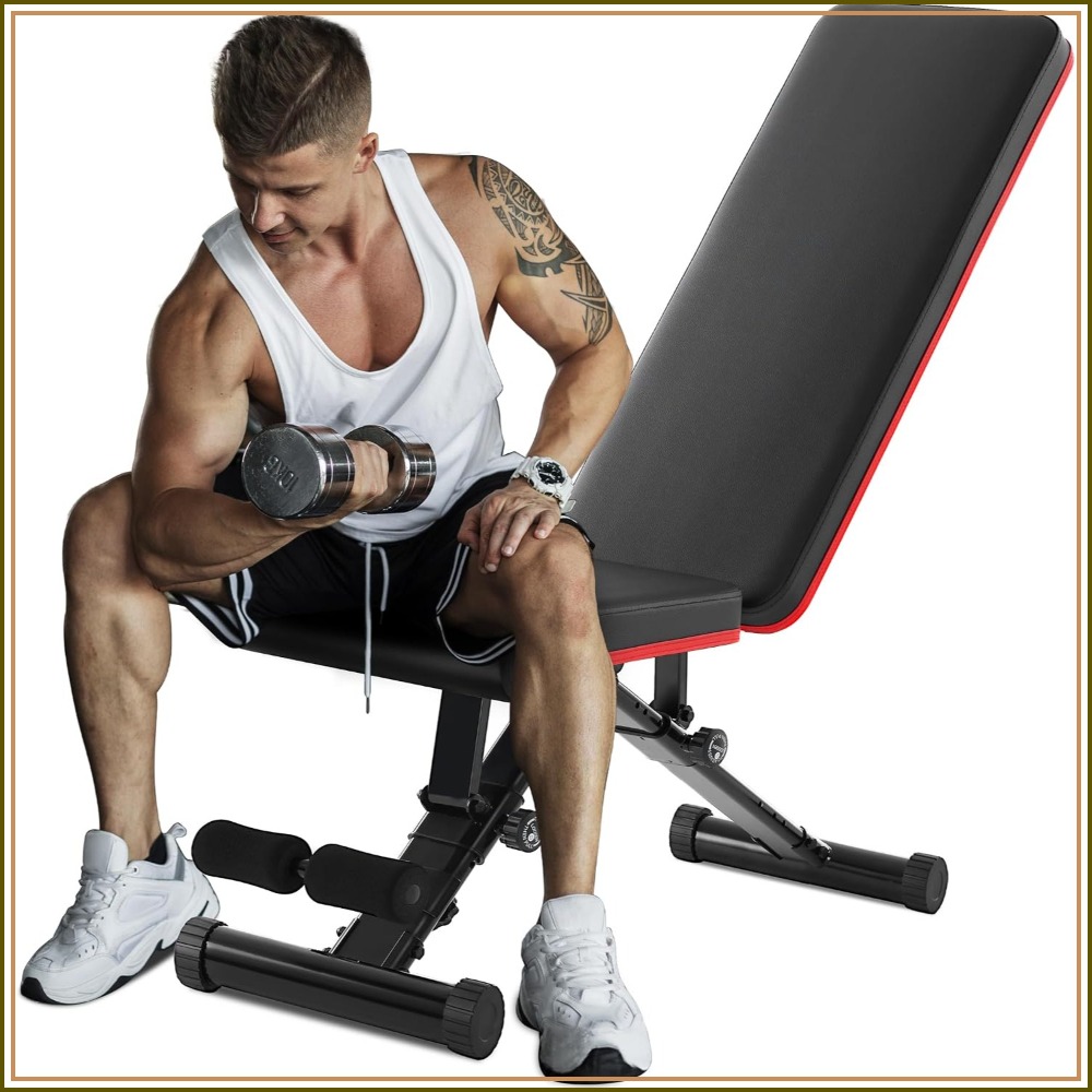 Home Gym Dumbbell Workout - Bangku Angkat Beban yang Dapat Disesuaikan
