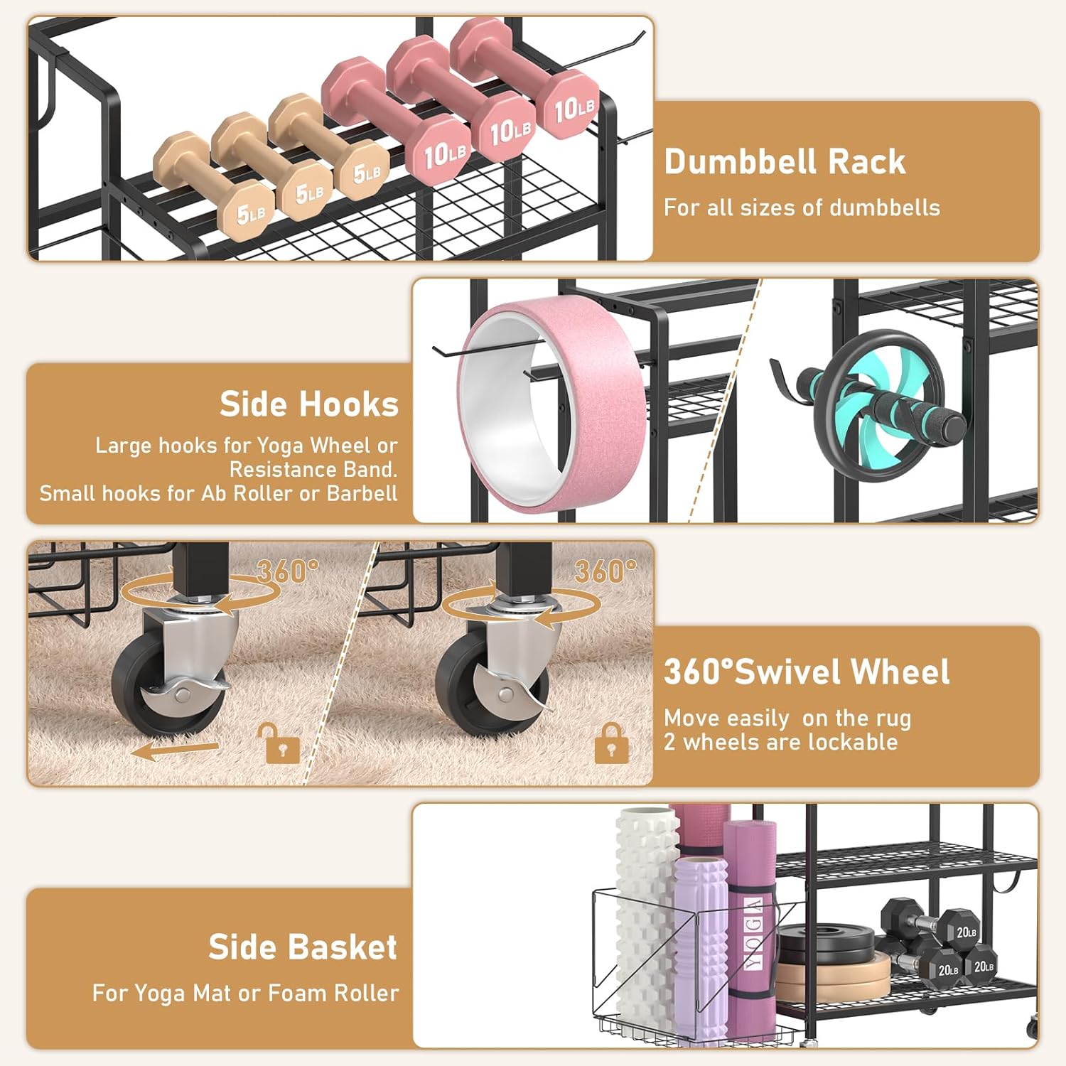 Penyimpanan Peralatan Gym Ruma - Home Gym Dumbbell Workout ulasan dan harga