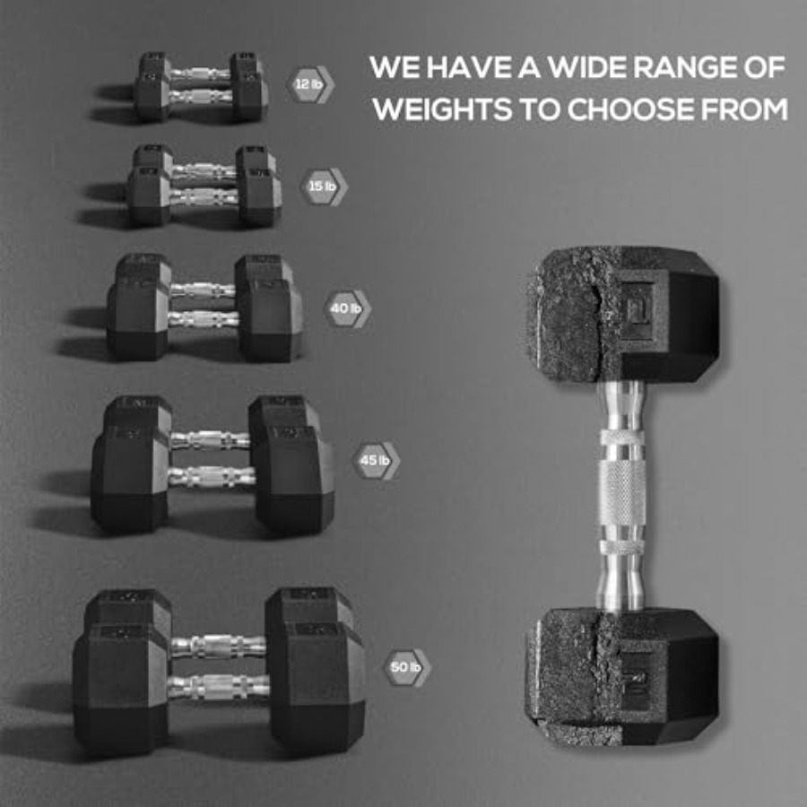 Set Dumbbell Karet 40lbs/45lbs - Home Gym Dumbbell Workout ulasan dan harga