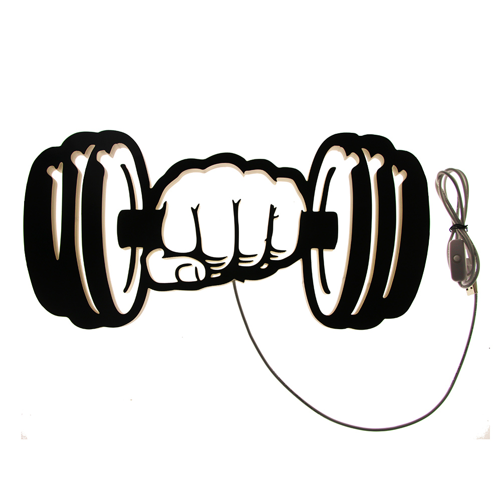 Lampu Dinding LED Kekuatan Dum - Home Gym Dumbbell Workout ulasan dan harga