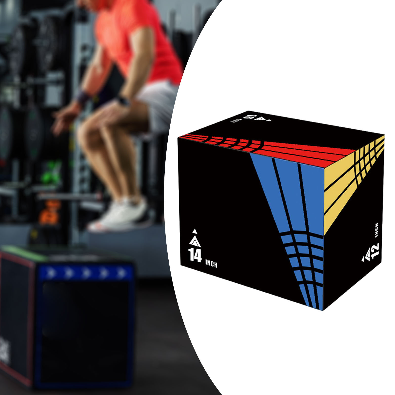 Kotak Lompat Plyometric 3-in-1 - Home Gym In A Box ulasan dan harga