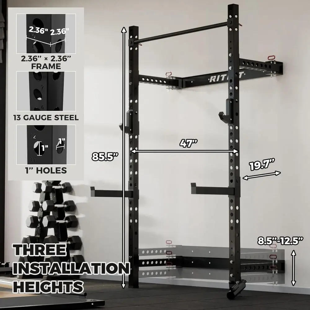 Rak Squat Dinding Kompak untuk - Home Gym Designs ulasan dan harga