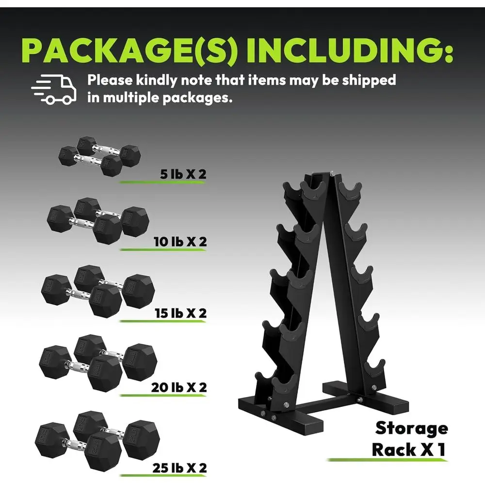 Dumbbell Hexagonal dengan Rak  - Home Gym Designs ulasan dan harga