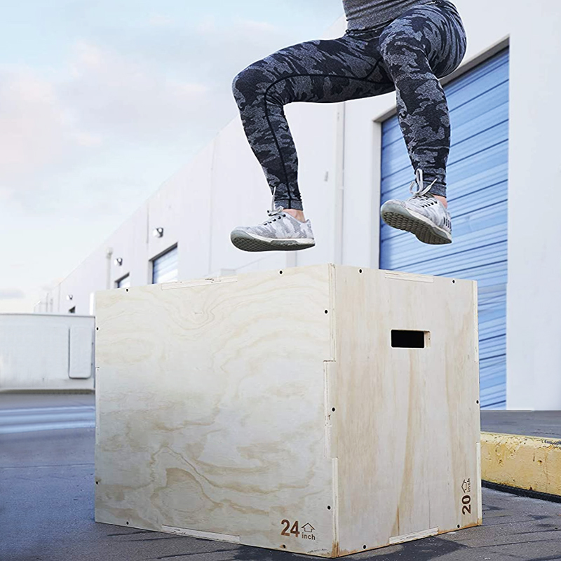 Kotak Lompat Plyometric Kayu 3 - Home Gym In A Box ulasan dan harga