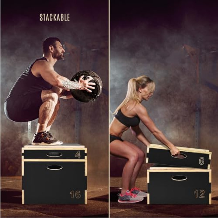 Kotak Plyo Kayu 3 in 1 untuk L - Home Gym In A Box ulasan dan harga