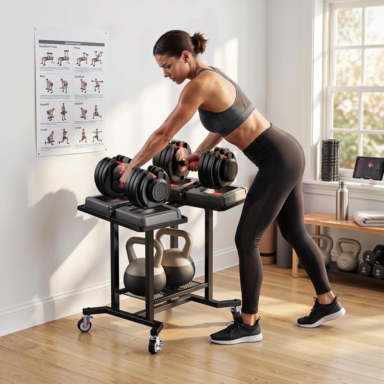 Rak Dumbbell Adjustable, Stand - Home Gym Dumbbell Workout ulasan dan harga
