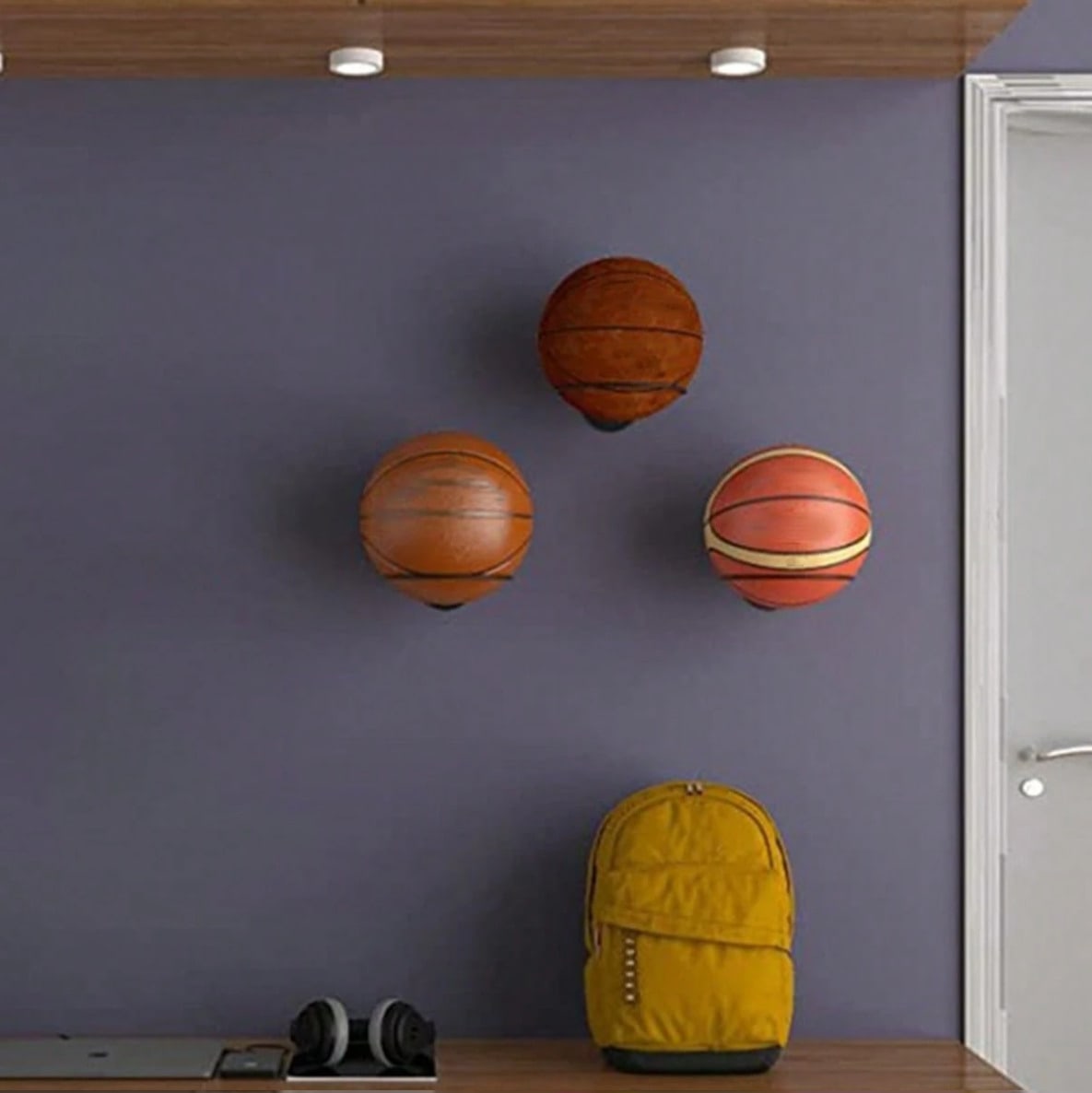 Rak Pajangan Bola Basket yang  - Home Gym In Garage ulasan dan harga