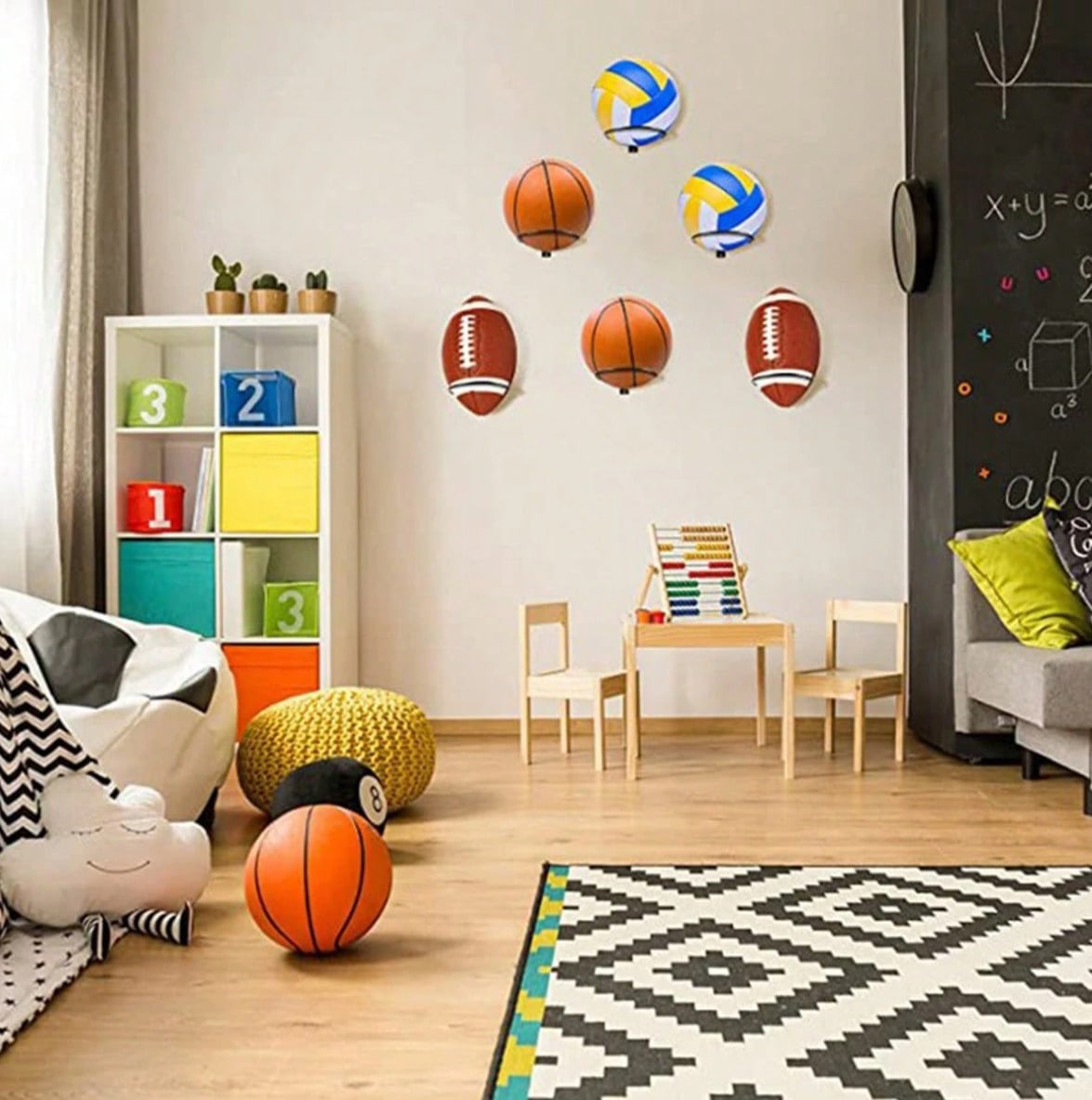 Rak Pajangan Bola Basket yang  - Home Gym In Garage ulasan dan harga