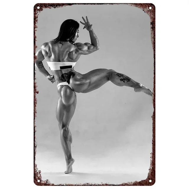 Poster Dinding Wanita Otot Tan - Home Gym In Garage ulasan dan harga