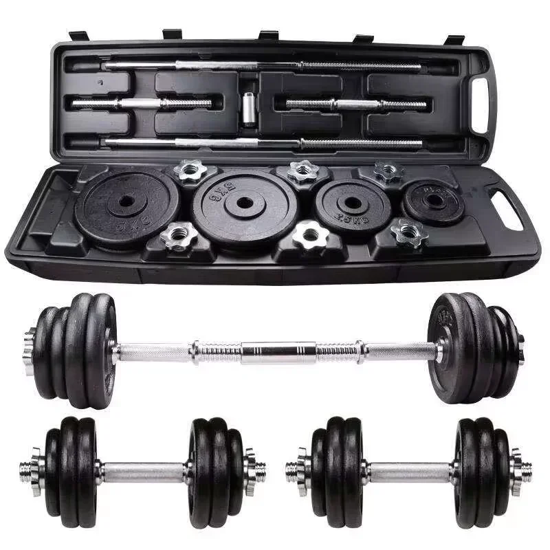 Set Barbel dan Dumbbell Besi C - Home Gym In A Box ulasan dan harga