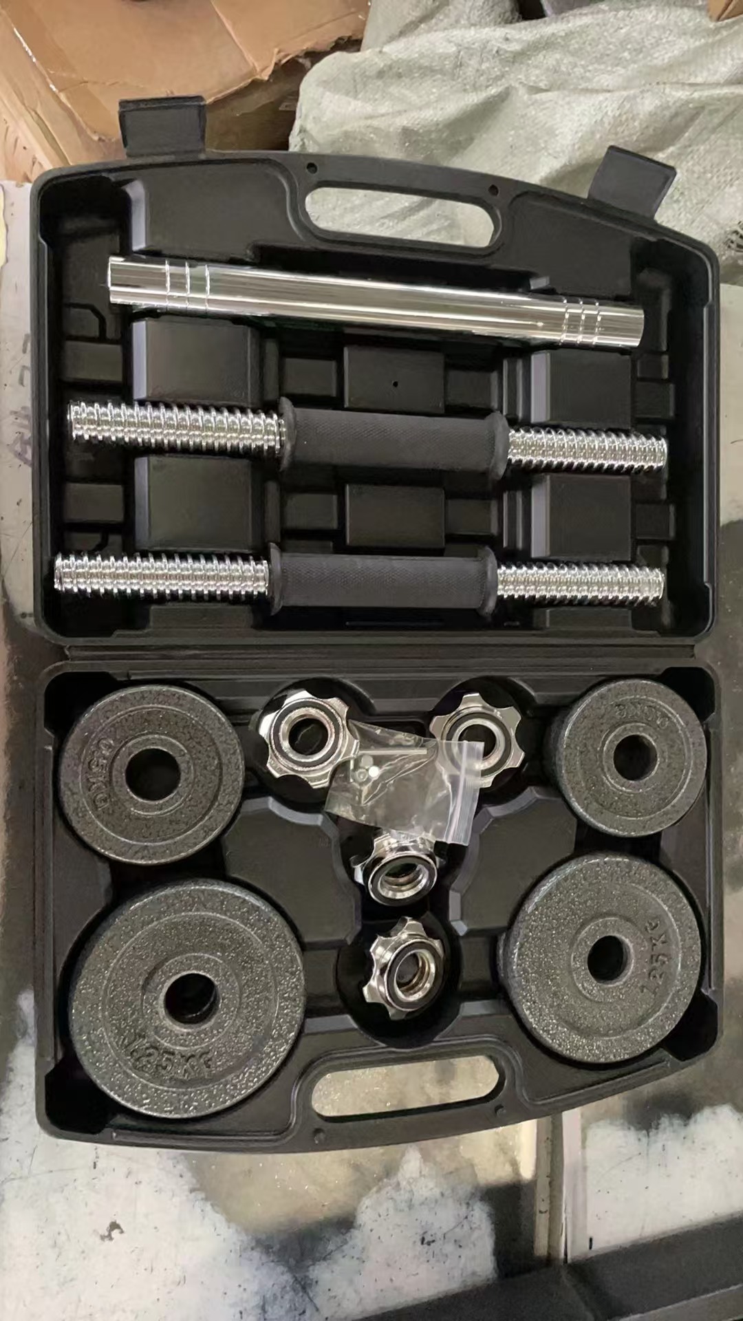 Set Barbel dan Dumbbell Besi C - Home Gym In A Box ulasan dan harga