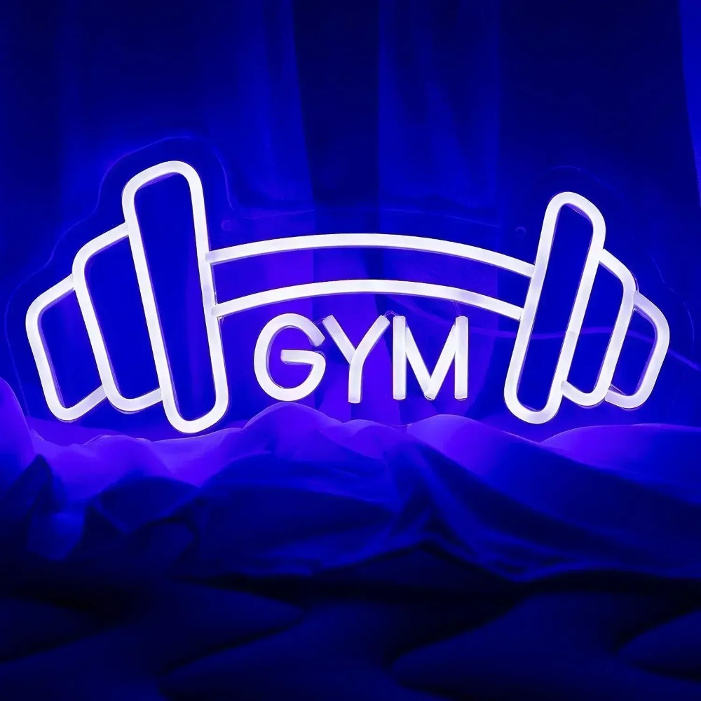 Barbell tanda Neon Gym lampu N - Home Gym Neon Sign ulasan dan harga
