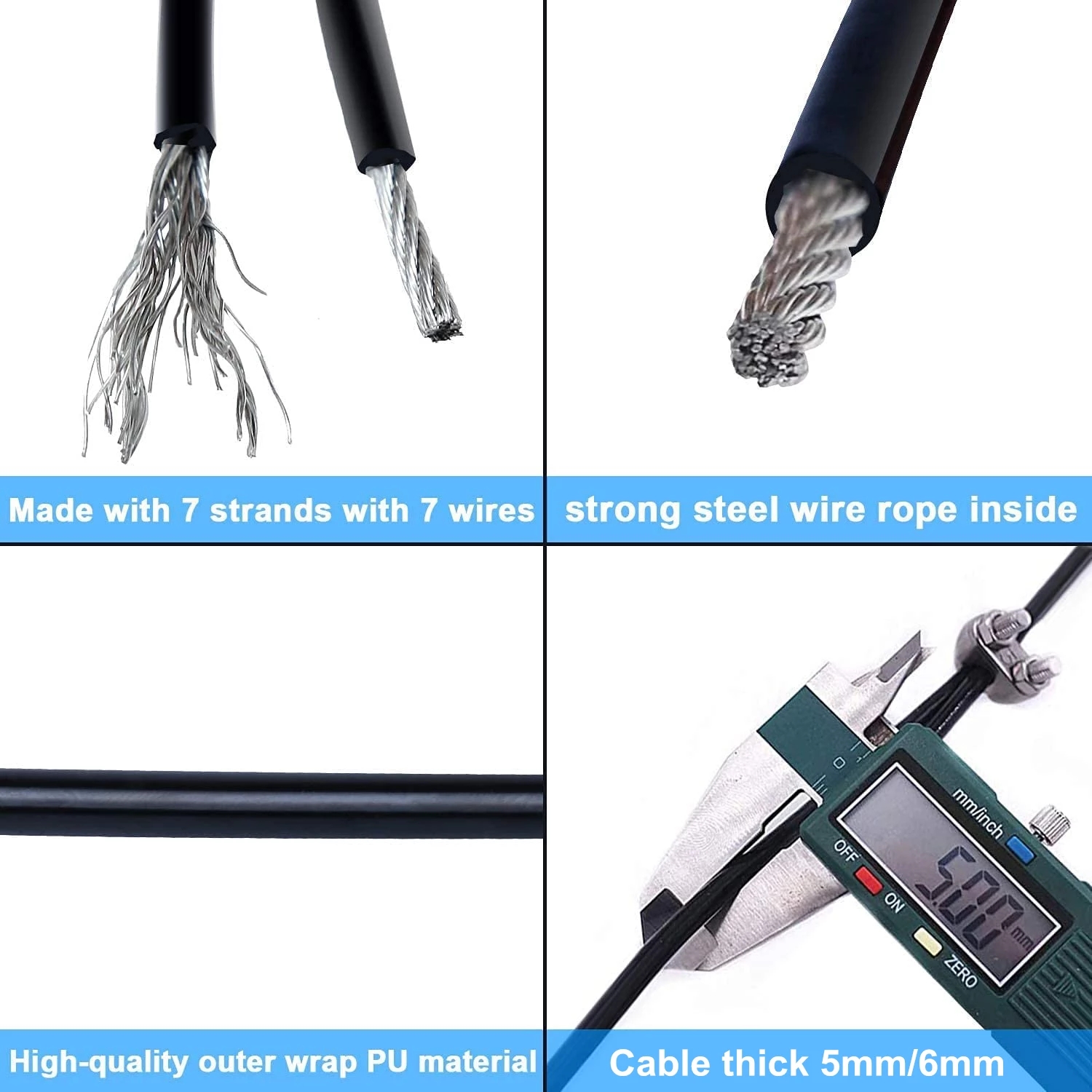 100Meter 4/5/6Mm Tebal Rumah A - Home Gym Cable ulasan dan harga