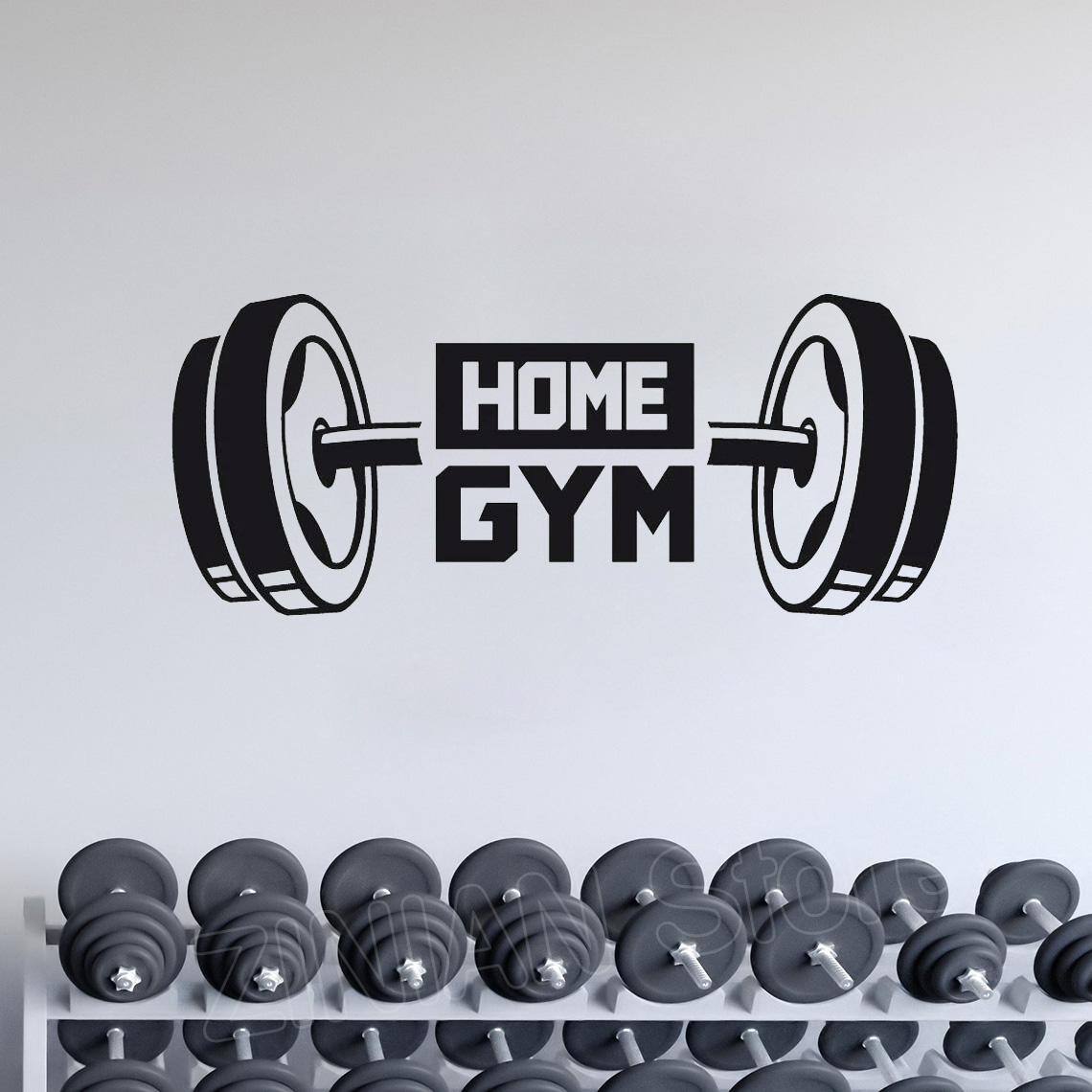 Stiker Dinding Dekorasi Gym Ru - Home Gym In Garage ulasan dan harga